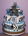 Blue Zebra-Diaper-Cake